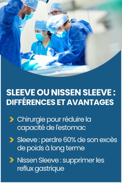 Médecins en train de réaliser une chirurgie bariatrique Sleeve